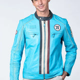 STEVE MCQUEEN Giacca uomo Liam Norse Blue in pelle di montone 