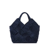 VIAMAIL BAG Borsa in pelle scamosciata intrecciata Benny Madras blu 