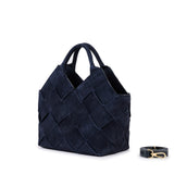 VIAMAIL BAG Borsa in pelle scamosciata intrecciata Benny Madras blu 