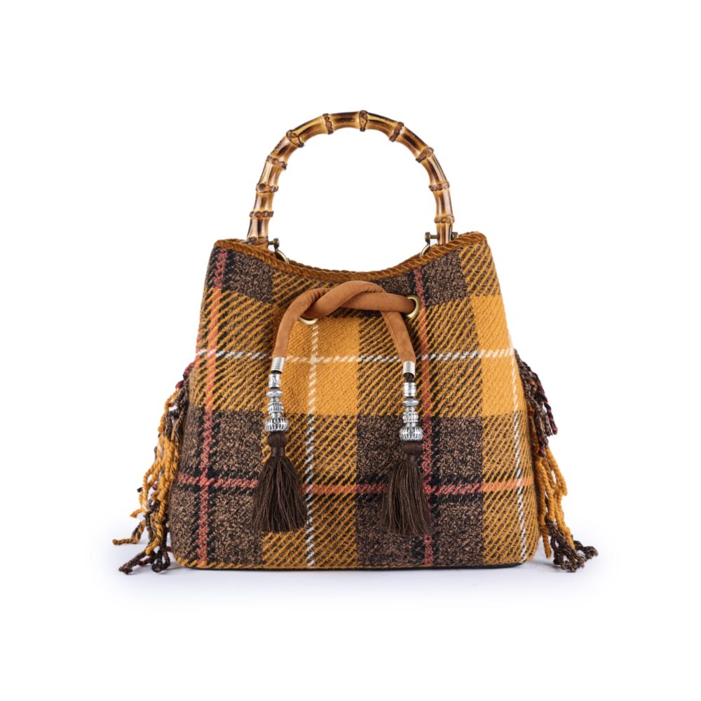 VIAMAIL BAG Borsa a secchiello Geneve Madras LM02 in lana jacquard 