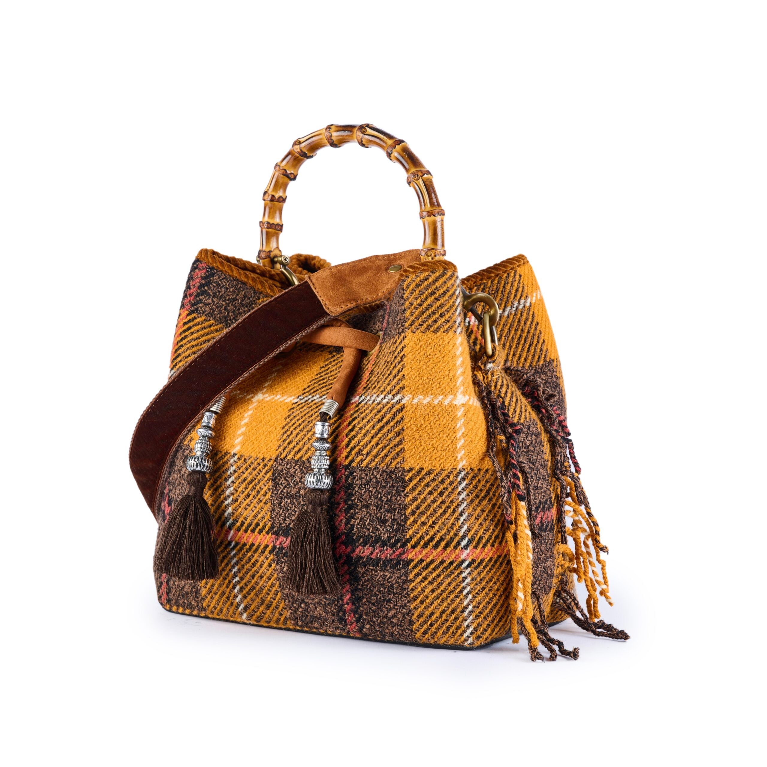VIAMAIL BAG Borsa a secchiello Geneve Madras LM02 in lana jacquard 
