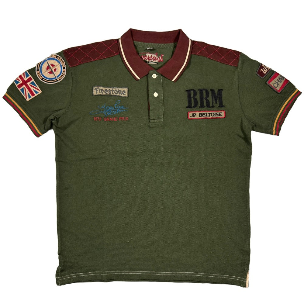 WARSON Polo da uomo Beltoise Dyed Military Green verde militare 