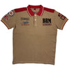 Polo da uomo Beltoise Dyed Light Grey a maniche corte