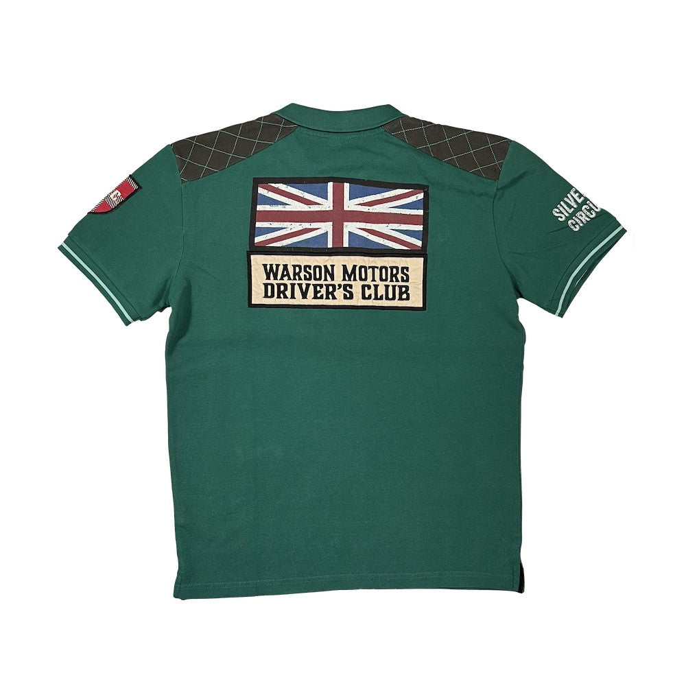 WARSON Polo da uomo Driver's Club Racing Green verde a maniche corte 