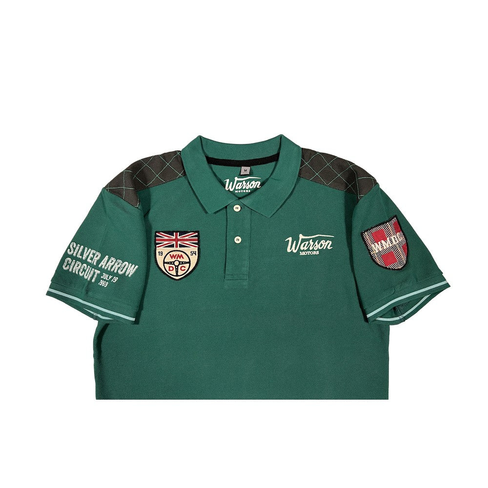 WARSON Polo da uomo Driver's Club Racing Green verde a maniche corte 
