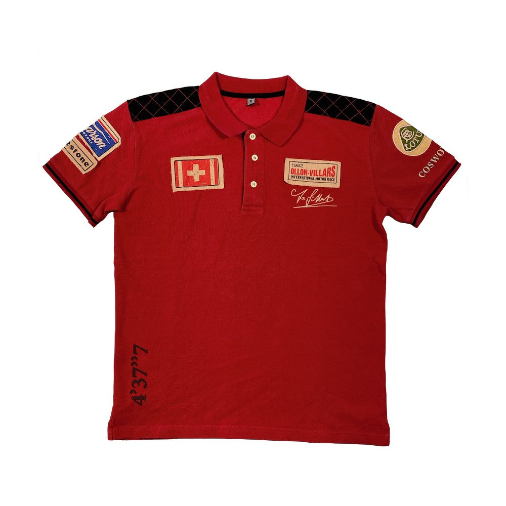 WARSON Polo da uomo Ollon-Villars 1962 rossa a maniche corte 