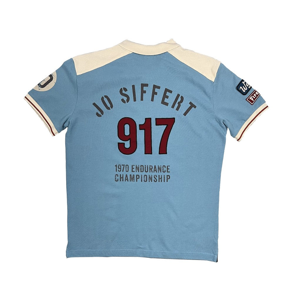 WARSON Polo uomo Siffert 917 blu in cotone 