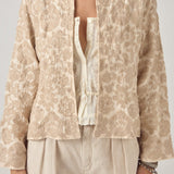 MAISON HOTEL Giacca donna Akash ricamata cropped ivory 