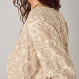 MAISON HOTEL Giacca donna Akash ricamata cropped ivory 
