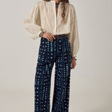 MAISON HOTEL Blusa donna Caroline in cotone a righe lurex 