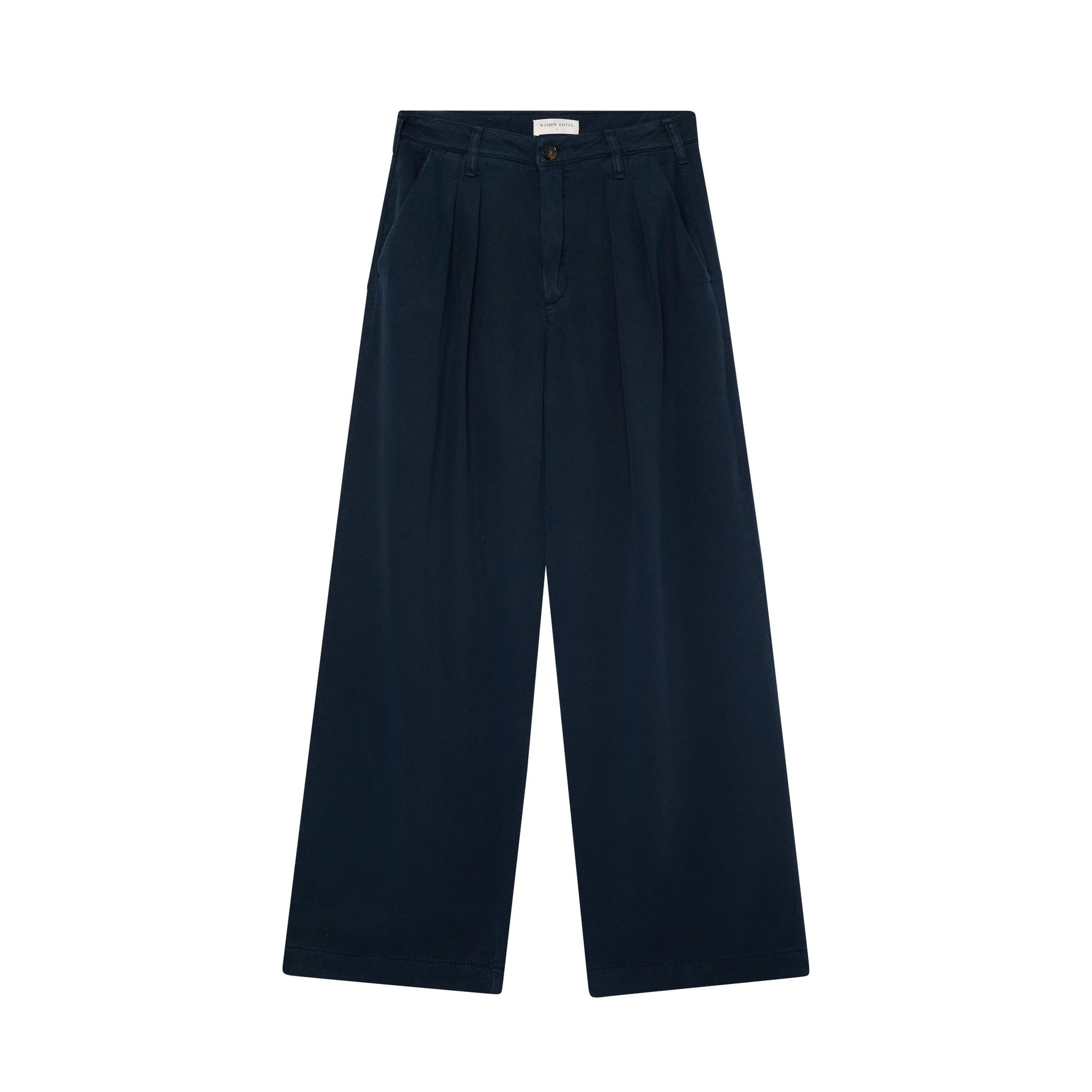 MAISON HOTEL Pantalone donna Diane chino in lyocell navy 