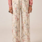 MAISON HOTEL Pantaloni donna Lirio Botanica in cotone a vita alta 