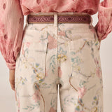MAISON HOTEL Pantaloni donna Lirio Botanica in cotone a vita alta 