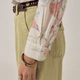 MAISON HOTEL Camicia donna Narciso Botanica in cotone floreale 