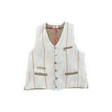 GARRY'S EARTH Gilet Colonial ZAD20 sabbia in lino e cotone 