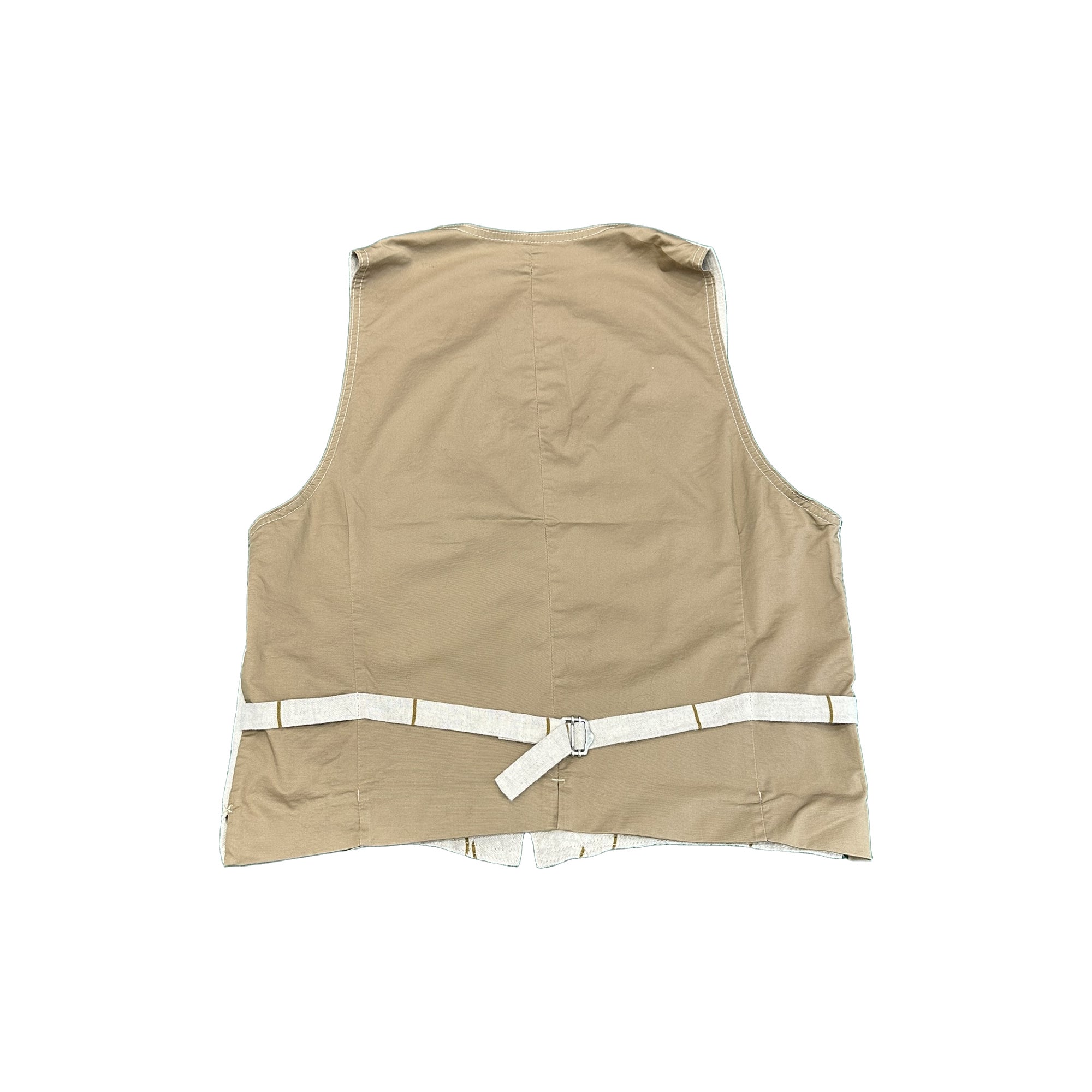 GARRY'S EARTH Gilet Colonial ZAD20 sabbia in lino e cotone 