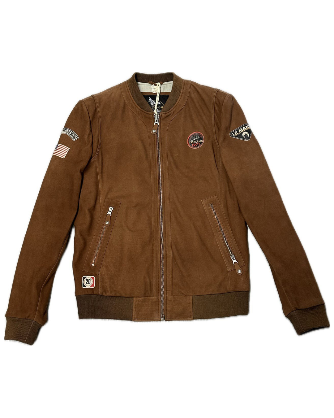 STEVE MCQUEEN Giacca uomo in pelle scamosciata Stan Havane 