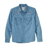 IRON AND RESIN Camicia uomo Tonopah western in tessuto lavato 