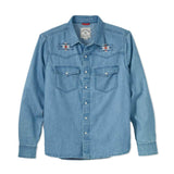 IRON AND RESIN Camicia uomo Tonopah western in tessuto lavato 