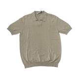 MASQ Polo unisex beige senza bottoni in cotone 