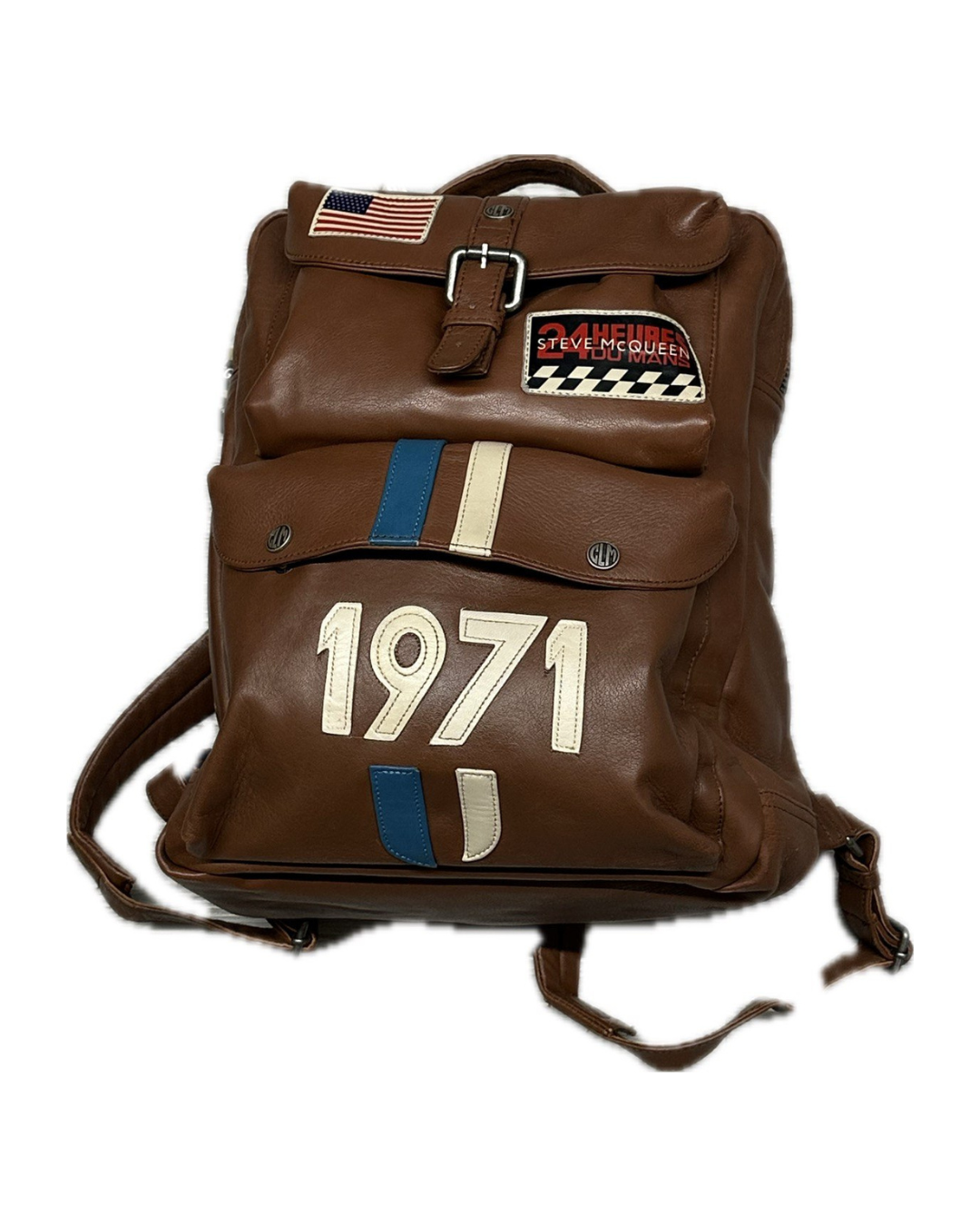 STEVE MCQUEEN Zaino unisex in pelle havane Matt 