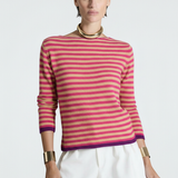 BE YOU GERALDINEALASIO Maglia Benedicta fucsia/cammello 