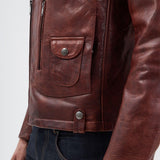 DAYTONA 73 Giacca in pelle cognac uomo Redford 