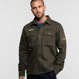 DAYTONA 73 Camicia militare uomo Jeffbull light khaki 