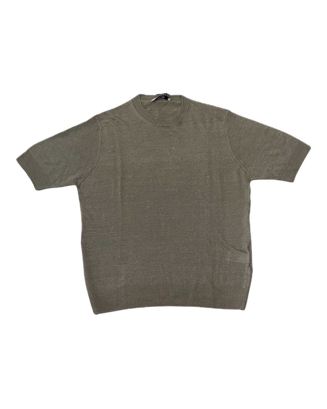 MASQ Maglia unisex beige manica corta in lino 