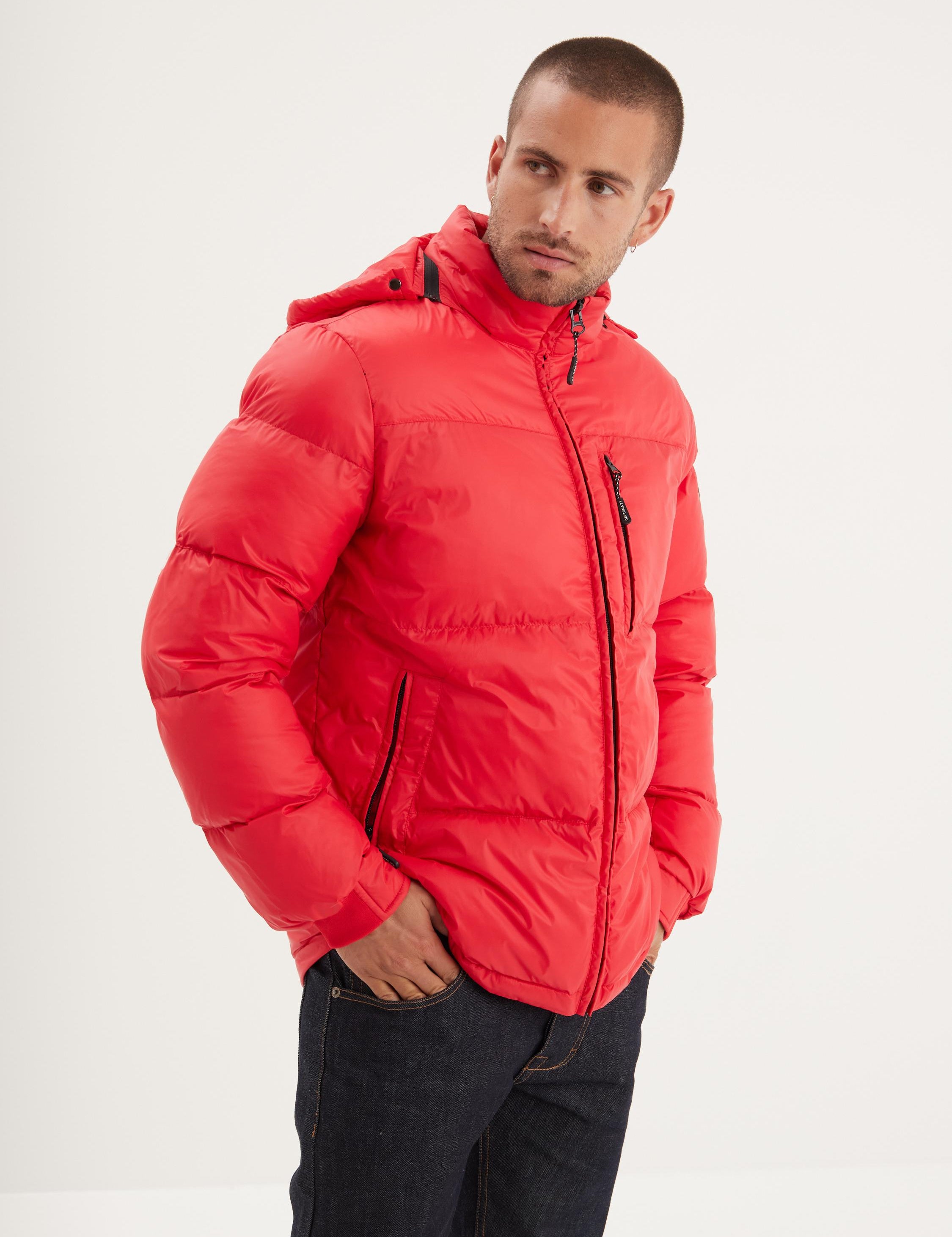 DAYTONA 73 Piumino uomo in nylon rosso Denisson 