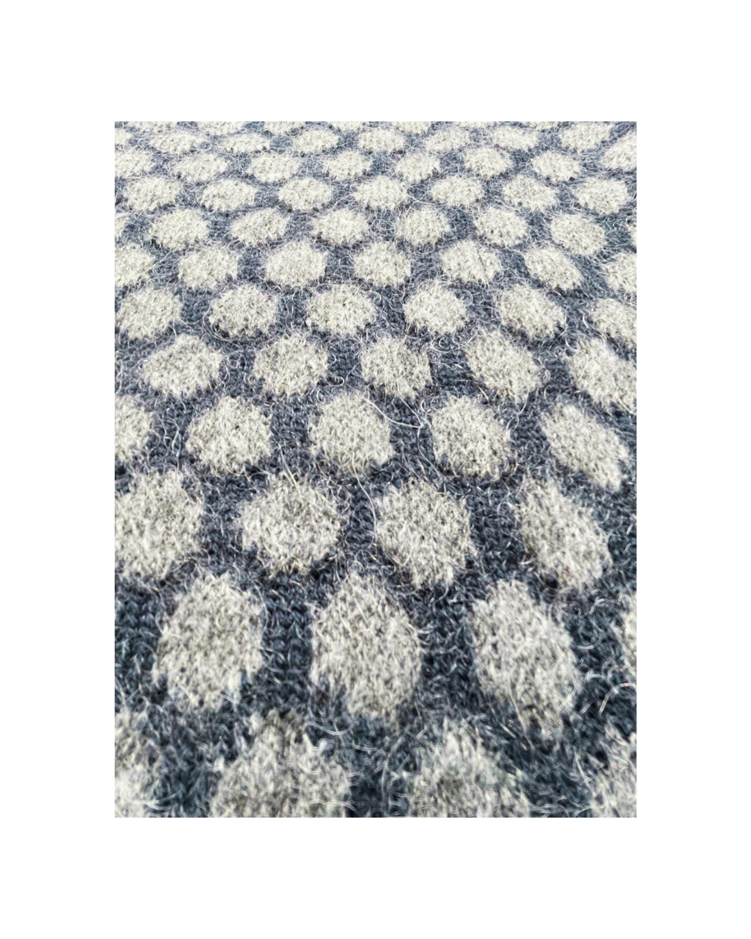 Maglione uomo a pois in cashwool e mohair STYLE MEMORIES PAUL WV-WM P.NEWMAN60BLU-GRIGIO RAKKI 