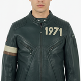 STEVE MCQUEEN Giubbotto uomo in pelle Bill Petrol 