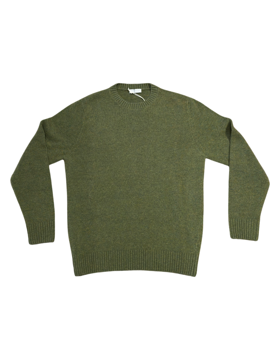 FRANCESCO PIERI MAGLIERIA Maglia girocollo Patrick in misto lana verde 