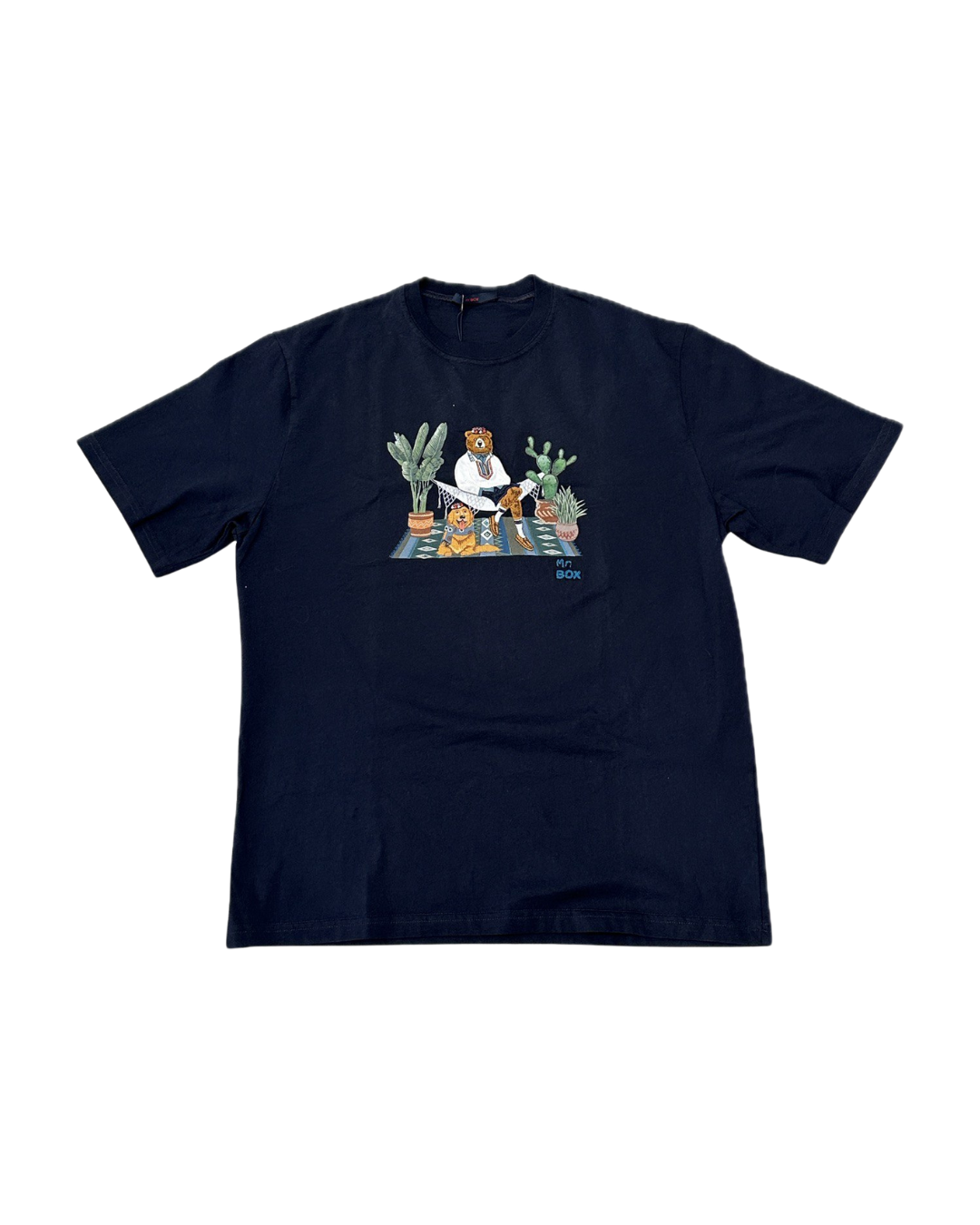 INTHEBOX T-shirt blu unisex in cotone Mr Box cactus 