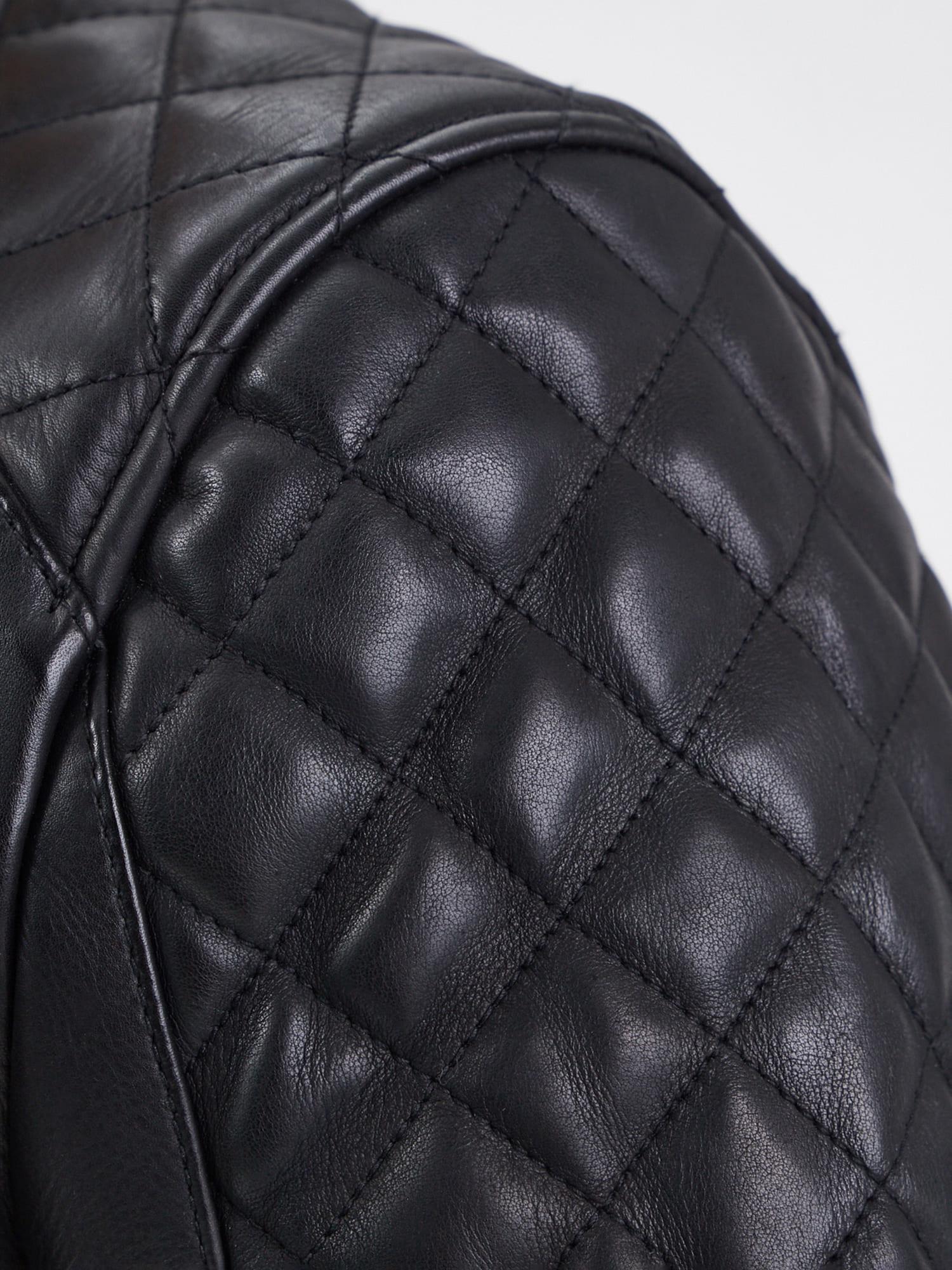 DAYTONA 73 Giacca in pelle nera uomo Cobalt 