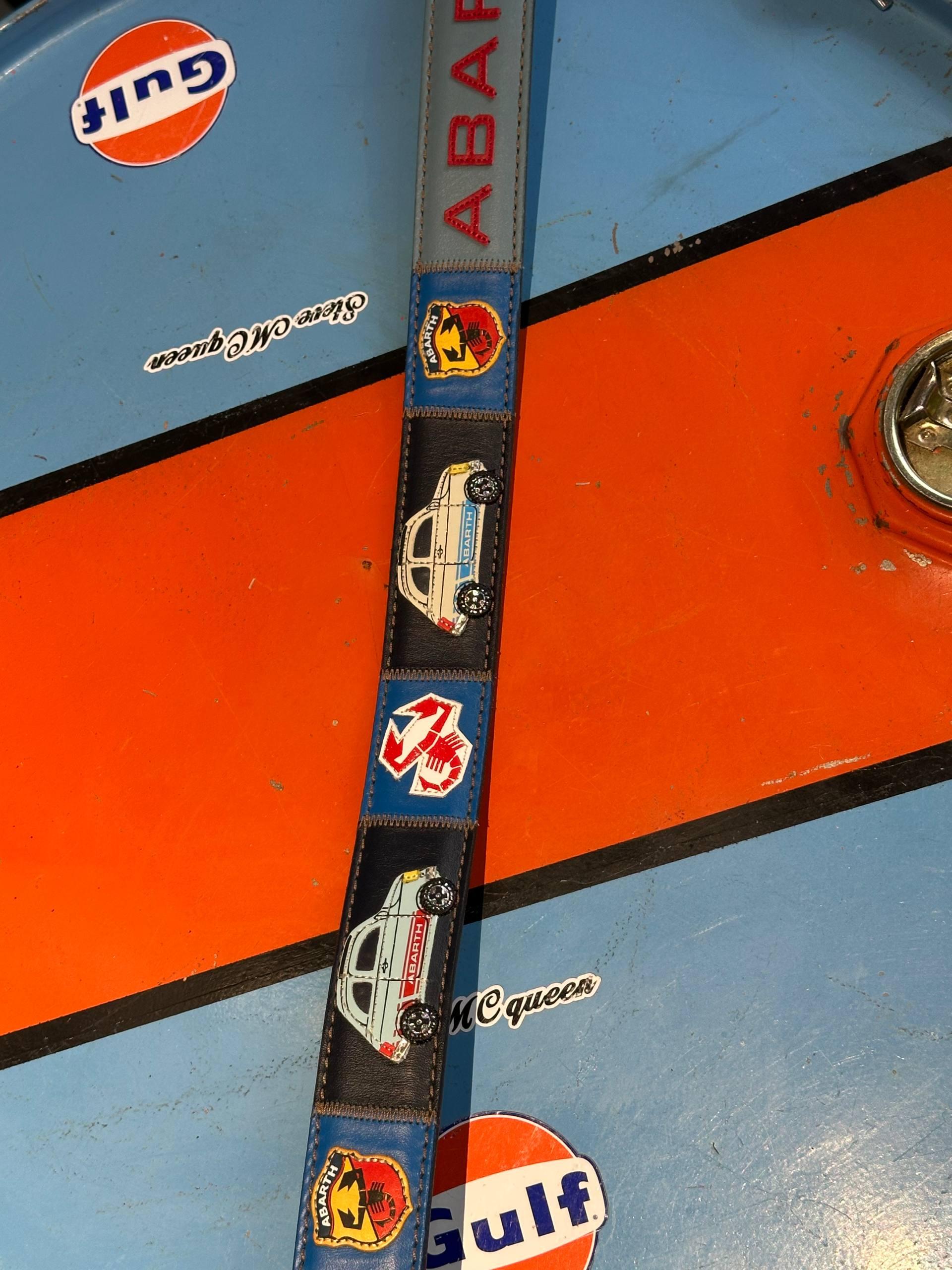 DESIGN ARTIGIANALE Cintura artigianale in pelle 500 Abarth 