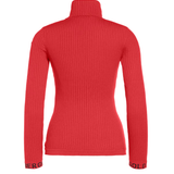 GOLDBERGH Maglia donna Mira collo alto a costine slim fit rossa 