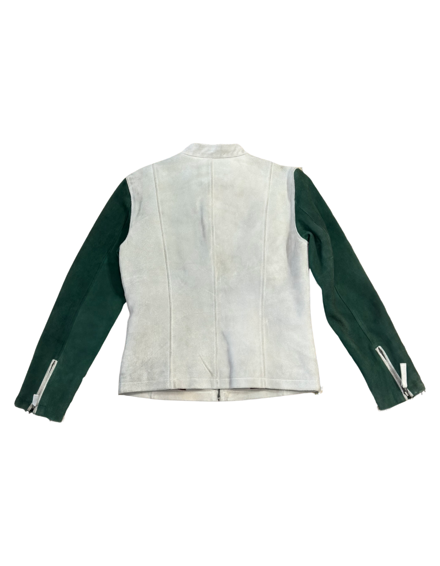 WARSON Giacca donna in pelle Grand Prix verde 