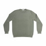 FRANCESCO PIERI MAGLIERIA Maglia girocollo in cotone verde salvia 