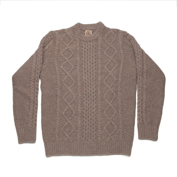RAKKI Maglione girocollo uomo Walnut Melange 
