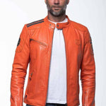 LE MANS Giubbotto uomo Duff4 Orange pelle montone 2XL 