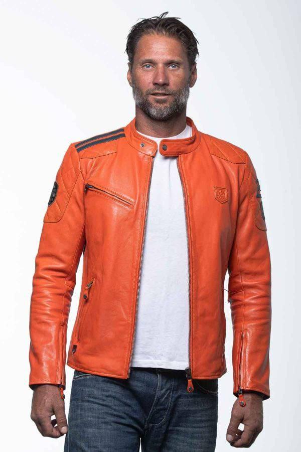 LE MANS Giubbotto uomo Duff4 Orange pelle montone 2XL 