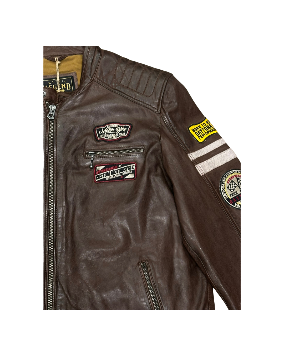 DAYTONA 73 Giacca in pelle uomo Limerock bison 