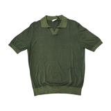 MASQ Polo unisex verde senza bottoni in cotone 