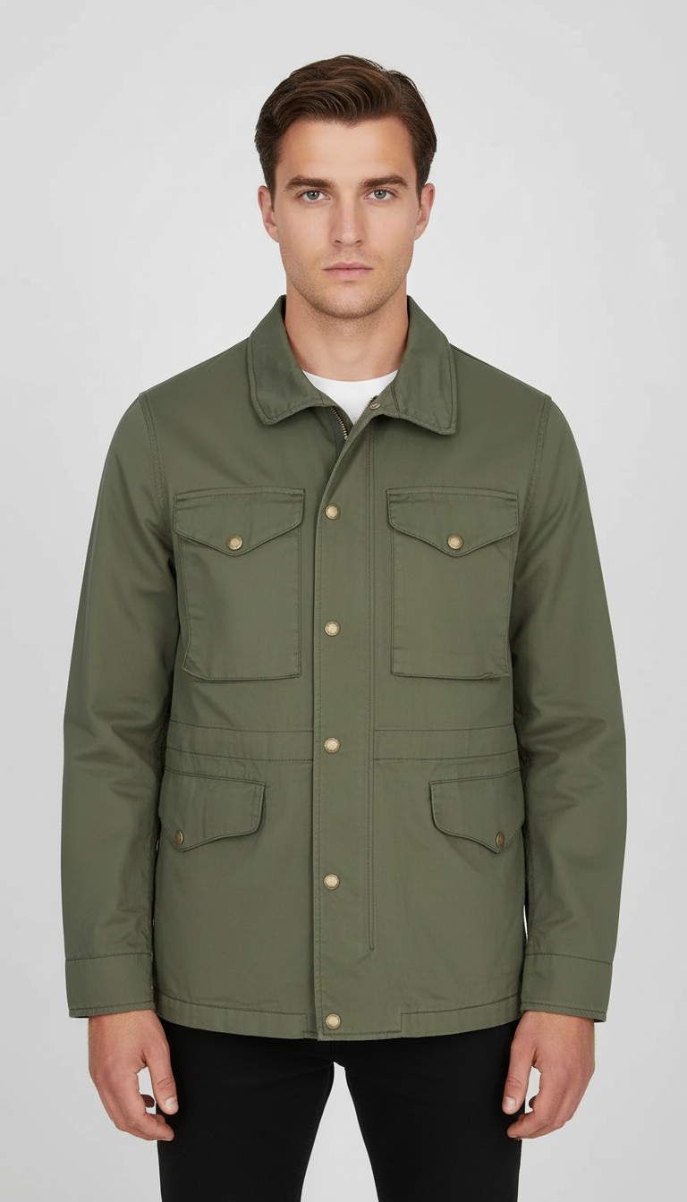 MANIFATTURA CECCARELLI Field Jacket uomo in cotone olive 