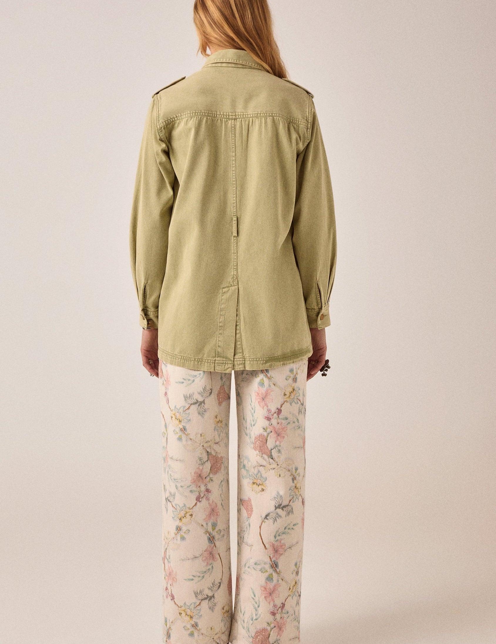 MAISON HOTEL Giacca donna Noa in cotone khaki 