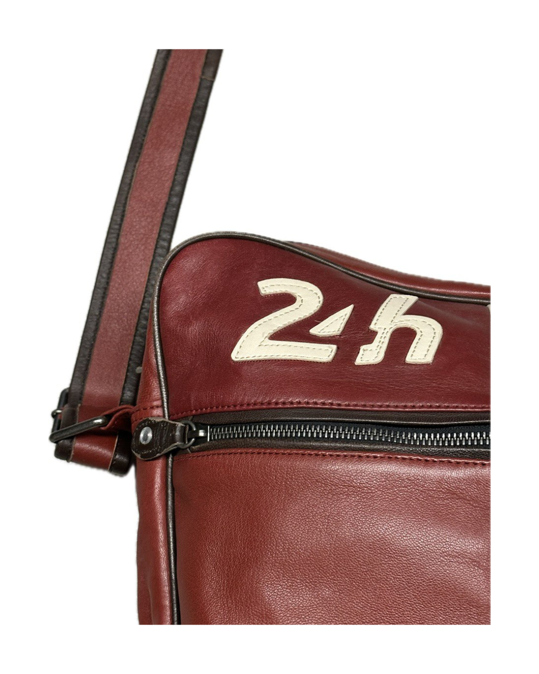 LE MANS Borsa messenger in pelle rossa Le Mans 