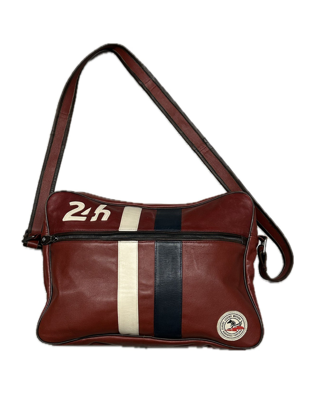 LE MANS Borsa messenger in pelle rossa Le Mans 