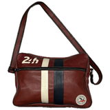LE MANS Borsa messenger in pelle rossa Le Mans 