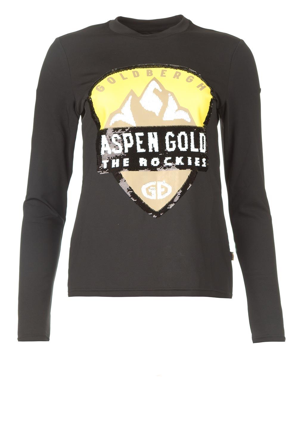 GOLDBERGH Maglia da sci donna Aspen con paillettes nera 